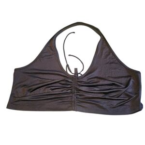 Black Divided H&M Women's Short Halterneck Top